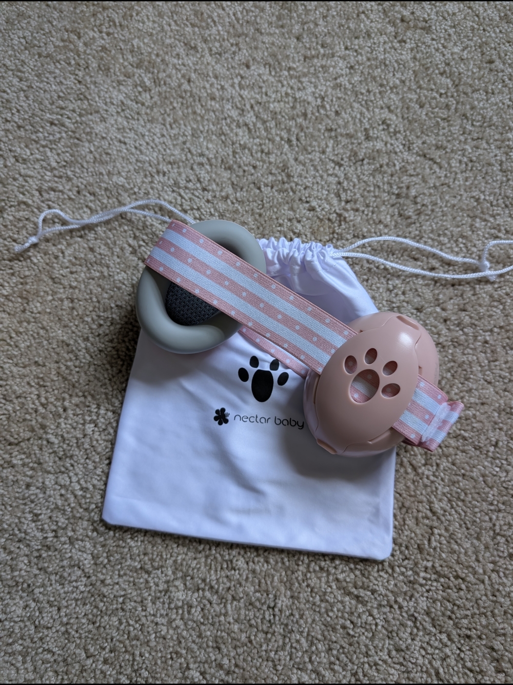 Nectar Baby Pink & Gray Infant Headphones